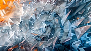 Abstract 3D texture of overlapping geometric shapes, sharp edges, and soft gradients