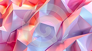 Abstract 3D texture of overlapping geometric shapes, sharp edges, and soft gradients