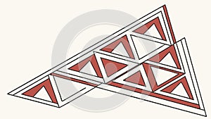 Abstract 3D Triangle with Geometric Patterns, vector design Generative AI