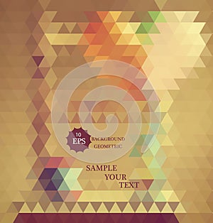 Abstract 3d vector geometrical triangular textured bright background for design, business, print, web, ui and other