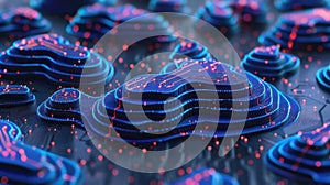 Abstract Futuristic Cloud Computing Network Connection Technology Concept