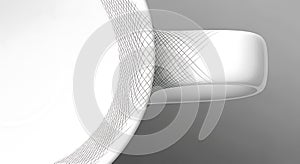 Abstract 3D Wireframe Structure