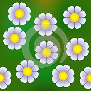 Abstract daisy semaless pattern