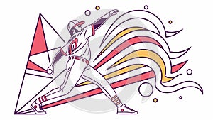 Abstract Dancer Silhouette, Dynamic Motion, Expressive Art, vector design Generative AI