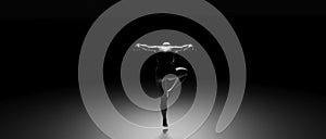 Abstract dancer standing