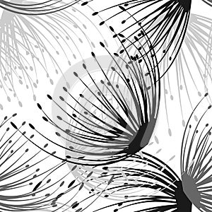 Abstract dandelion seamless for print design. Vector design illustration. Flower seamless pattern. Background decoration.