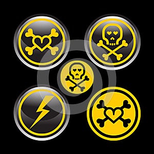 Abstract dangerous icons