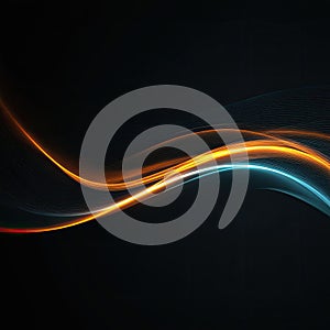 Abstract Orange & Teal Waves