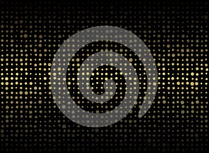 Abstract of dark background with small mix sized gold circle shape random pattern.