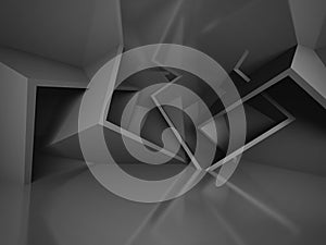 Abstract Dark Black Architecture Design Background