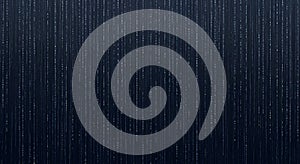 Falling Binary Code Matrix Background - Dark Blue Digital Rain