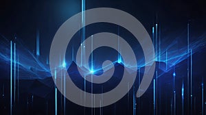 abstract dark blue background, statistical resampling data sci-fi,