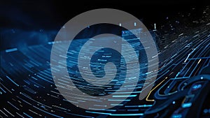 abstract dark blue background, statistical resampling data sci-fi,