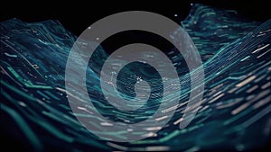 abstract dark blue background, statistical resampling data sci-fi,