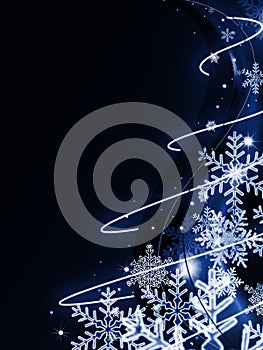 Abstract dark blue christmas background
