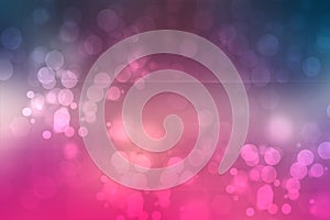 Abstract dark blue gradient pink purple background texture with glitter defocused sparkle bokeh circles and glowing circular
