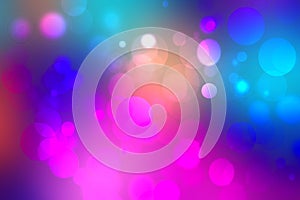 Abstract dark blue gradient pink purple background texture with glitter defocused sparkle bokeh circles and glowing circular