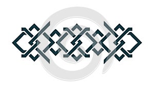 Abstract Dark Blue Interlocking Geometric Pattern, vector design Generative AI