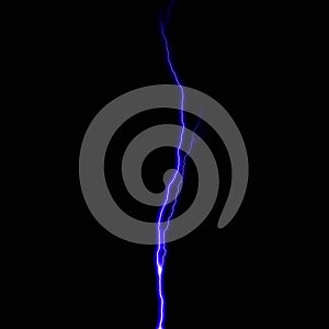 Abstract dark blue lighting natural thunder realistic magic overlay bright glowing effect on black