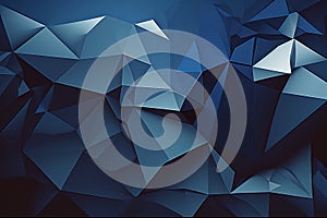 Abstract dark blue low poly background