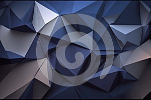 Abstract dark blue low poly background