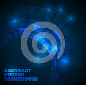 Abstract dark blue technical background
