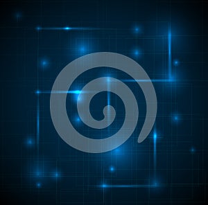 Abstract dark blue technical background