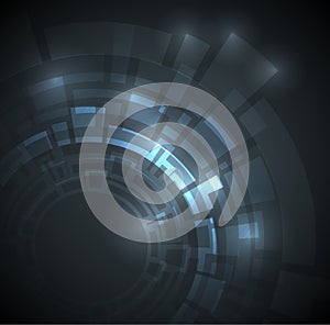 Abstract dark blue technical background