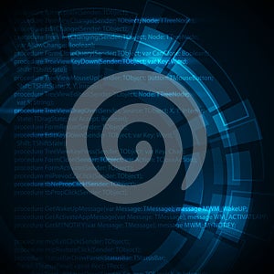 Abstract dark blue technical background