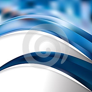 Abstract Dark Blue Wave Business Background