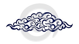 Abstract Dark Cloud: Minimalist Atmospheric Element, vector design Generative AI