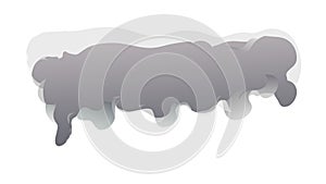 Abstract Dark Cloud Shape Organic Form Vector, vector design Generative AI