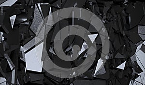 Abstract Dark Cracked Surface