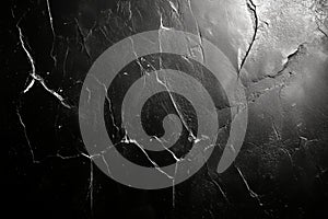 Abstract Dark Cracked Surface: A dramatic abstract background with a dark, cracked surface