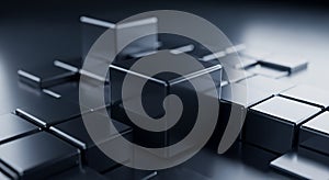 Abstract Dark Cubes Background