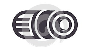 Abstract Dark Geometric Logo Element Vector, vector design Generative AI