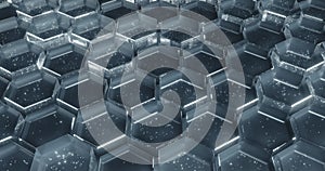 Abstract tech honeycomb background.