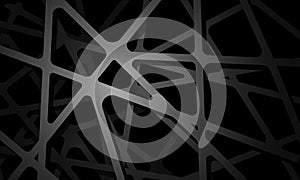 Abstract dark gray geometric mesh pattern overlap design modern background texture vector
