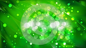 Abstract Dark Green Blurry Lights Background Image