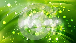 Abstract Dark Green Defocused Lights Background Image