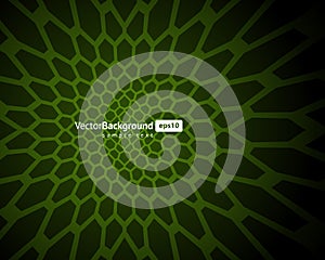 Abstract dark green gradient mesh hole pattern decorative background with place for text vector