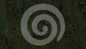 Abstract dark green liquid swirl shapes white with darker parts in polished dark banner with metal texture