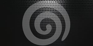 Abstract dark grey perforated metal texture background