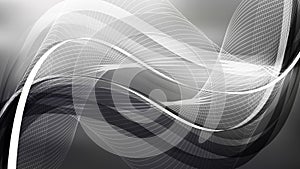 Abstract Dark Grey Wavy Lines Background