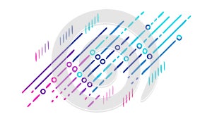 Abstract Dashed Lines Digital Data Flow Pattern, vector design Generative AI