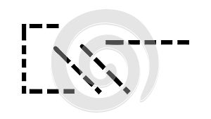 Abstract Dashed Lines Geometric Element Vector, vector design Generative AI