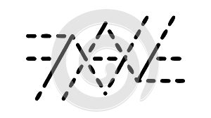 Abstract Dashed Lines Geometric Pattern Element, vector design Generative AI