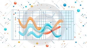 Abstract data analysis graph displaying business statistics