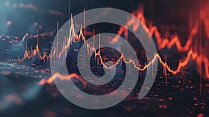 Abstract data chart visualization