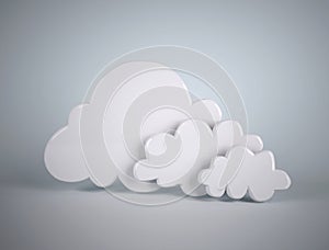 Abstract data cloud on grey backgroun